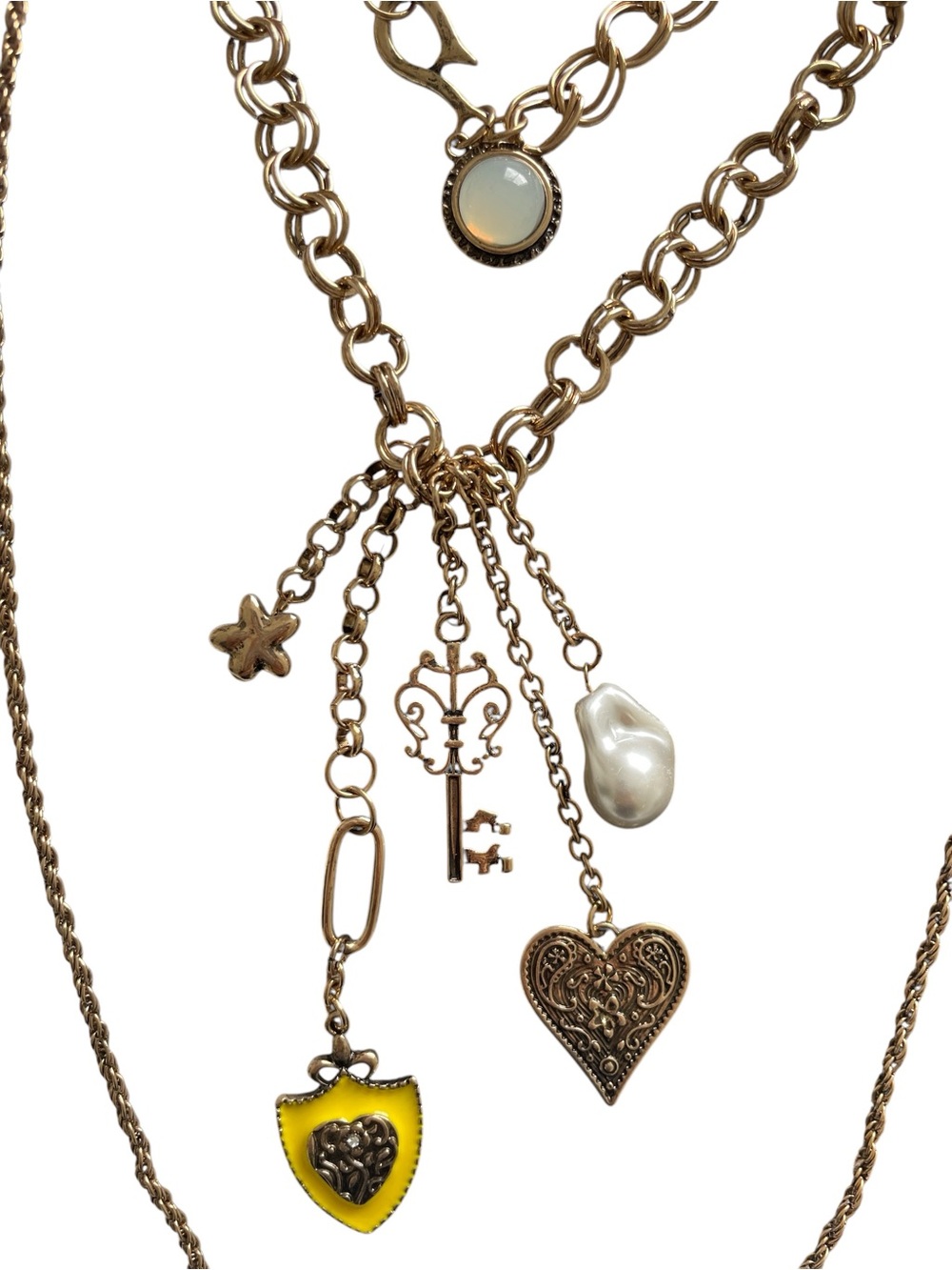 Free People Tate Layered Gold-Tone Charm Necklace - Picture 6 of 7